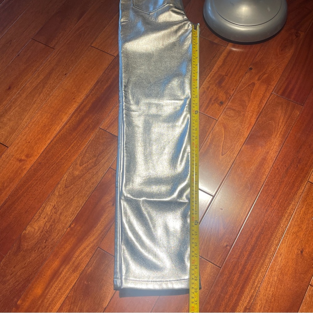 Abercrombie & Fitch Metallic Silver Straight-Leg Pants - Picture 11 of 13